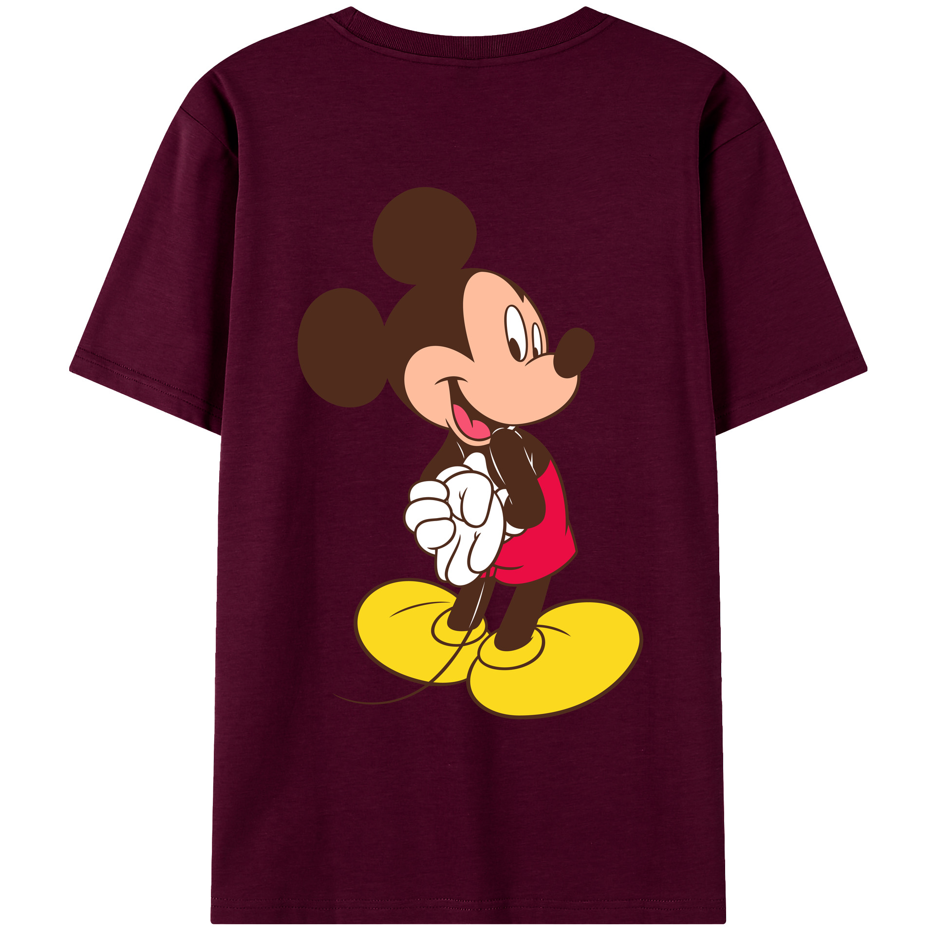 （画像用） ミッキーマウス Mickey Mouse レディース半袖Tシャツ(バックプリント)